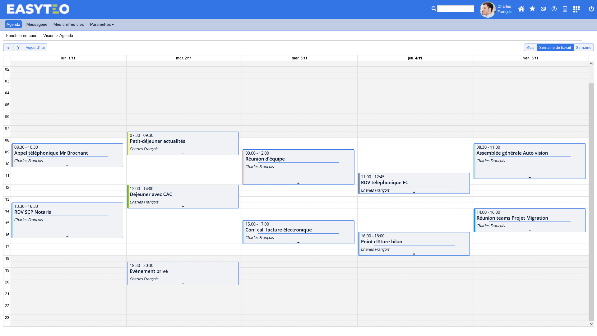 Agenda en ligne partage entre utilisateurs